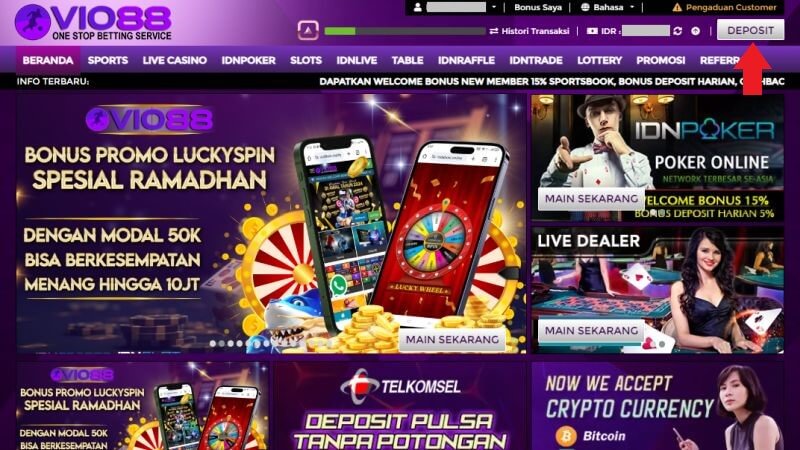 Halaman Utama Situs Vio88