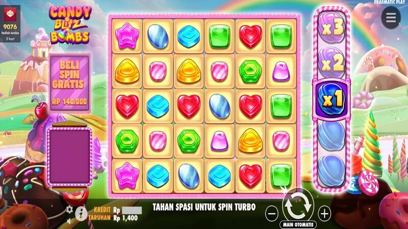 Tampilan Slot Candy Blitz Bombs